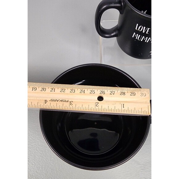 Cobwebs & Cauldrons Halloween Mummy Fuel Set Of 2 MUG Mother and child Lot Black - Picture 6 of 9